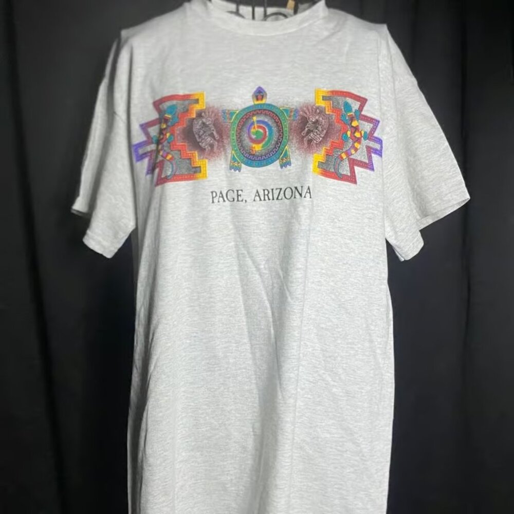 Vintage Sportex Apparel Page Arizona Graphic T Shirt Turtle Art Souvenir